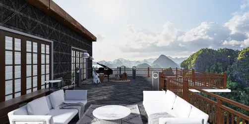 Outdoor Balcony with Music Nuanced