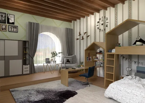 room for a single child Design Rendering