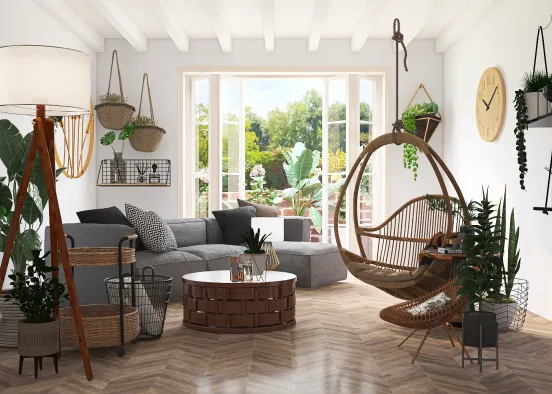 cozy aesthetic lounge room 🌱 Design Rendering