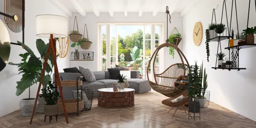 cozy aesthetic lounge room 🌱