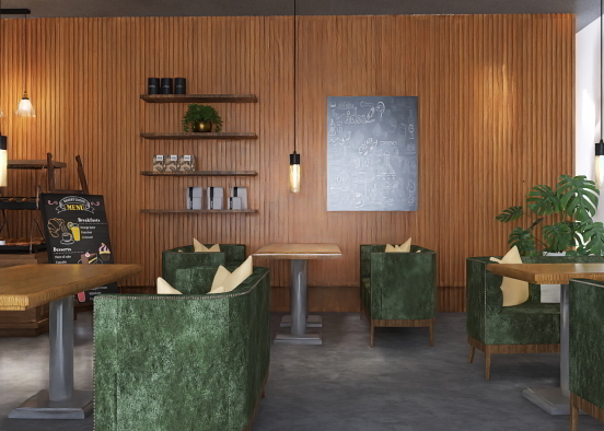 cafe design ☕️ 🌿 Design Rendering
