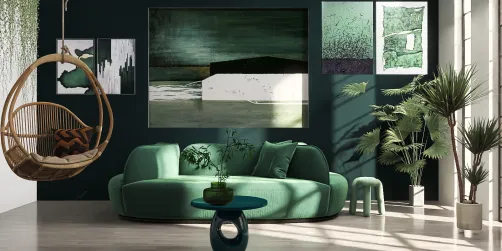 Green livingroom