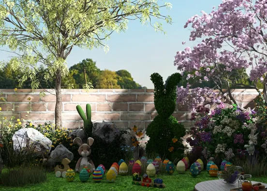 # Osterhasen Besuch  Renderização de Design