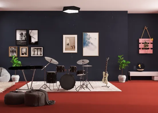 🎶 music room
 Design Rendering