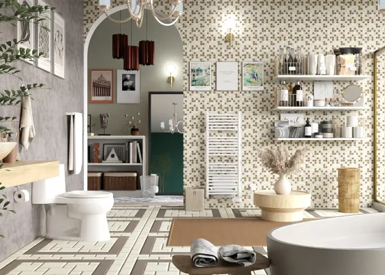 # Family Bathroom  Renderização de Design
