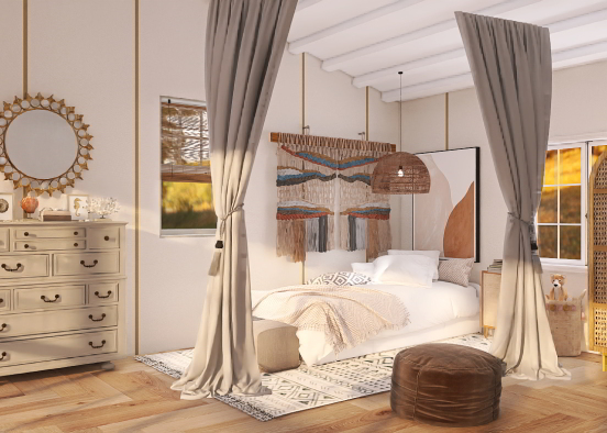 •Boho bedroom• Design Rendering
