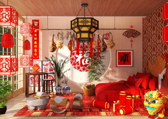 love Chinese style furniture🐼🇨🇳 Design Rendering