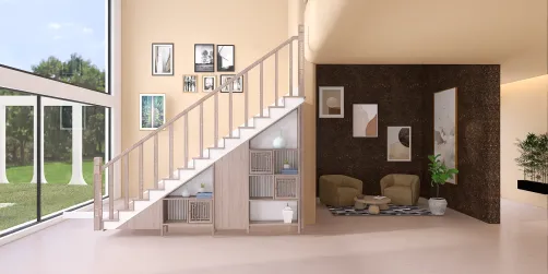 um espaço debaixo da escada