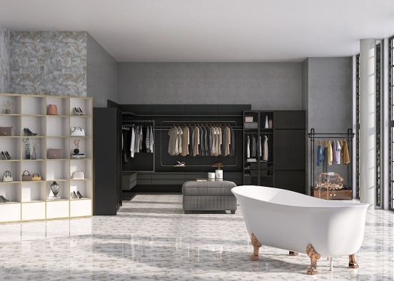 A lavish bath room  Design Rendering