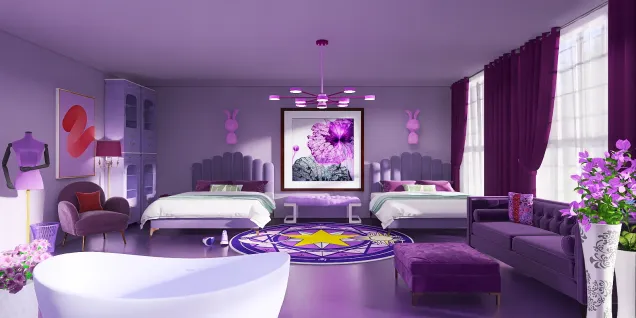 Purple Teen Bedroom 
