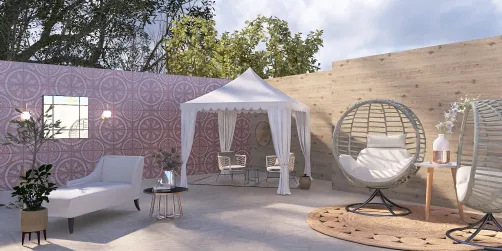🌷pink patio area🌷