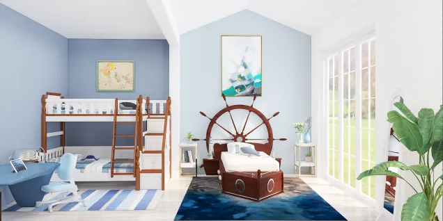 Pirate room for three boys!