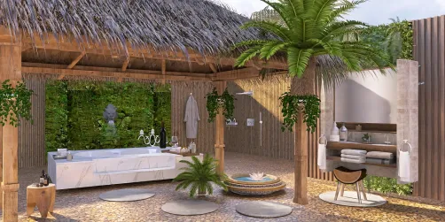 Outdoor Bathroom inspired by my Trip to Maldives 