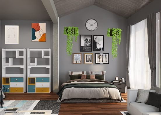 minimalist and elegant room Design Rendering