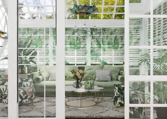 White tropical house 🤍💚 Design Rendering
