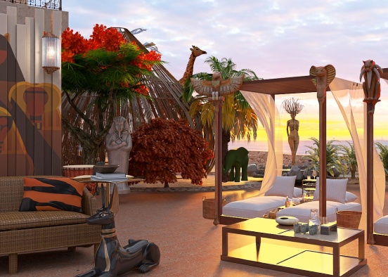 African sunset garden 🪴  Design Rendering