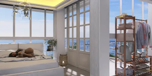 Costal glass bedroom 