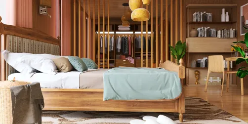 Madera natural, apartamento. 🤎✨