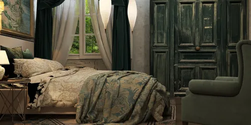 quarto elegante e clássico 