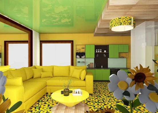 # reflections of sunflower room Визуализация дизайна