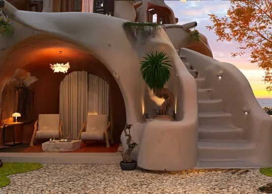 # first take on organic style Renderização de Design