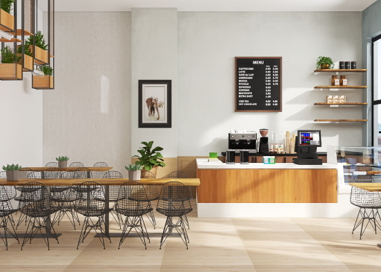 #plant cafe Design Rendering