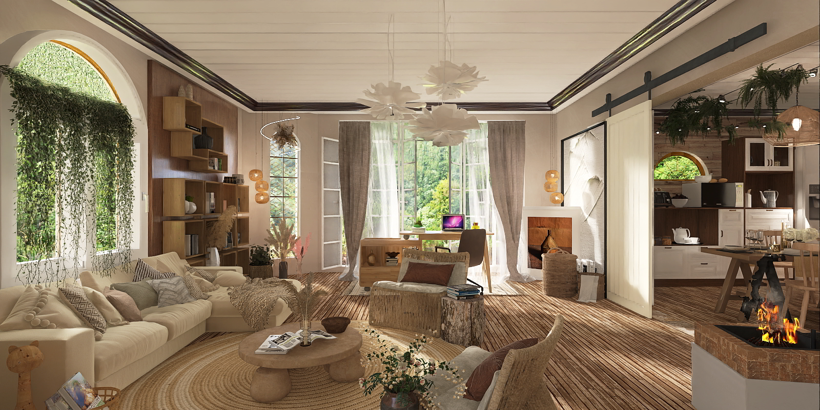 Large, open Bohemian Living Space