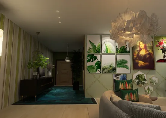 # Future 🏡 house (living room and entrance) Renderização de Design