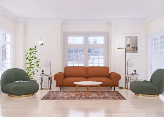 Cozy winter living room! Design Rendering