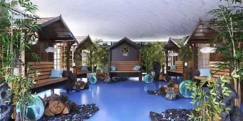 beach cottages, Philippines 