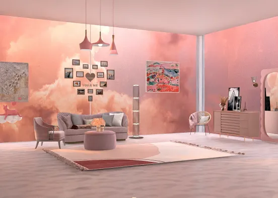 Sunset  room. Design Rendering