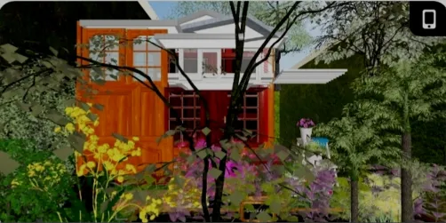 THYCA'S MAHAGONY HOUSE IN THE WOODS. 