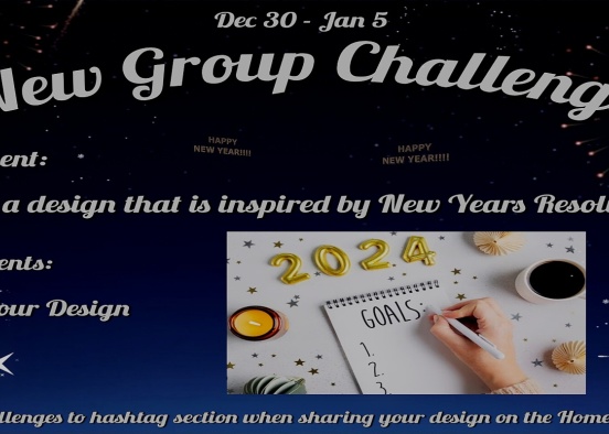 New Group Challenge: New Year's Resolutions!  Design Rendering