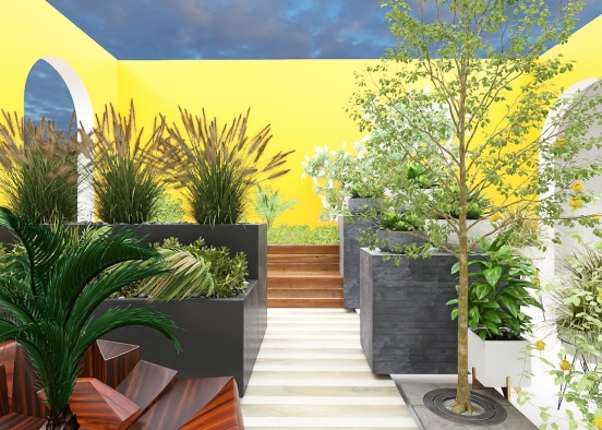Rooftop Garden  Design Rendering