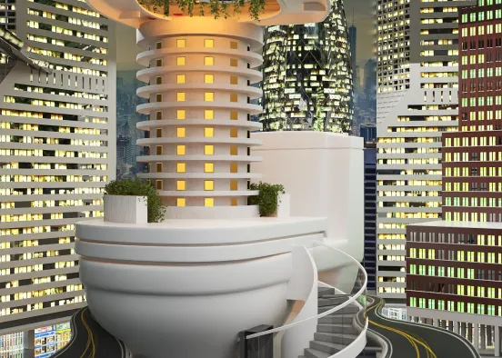 # "WC Tower: l'architettura del futuro in città"
 Renderização de Design
