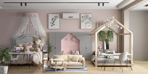 girl and boy toddler bedroom