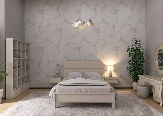 Soft beige room  Design Rendering