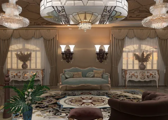 # Luxurious Brown  Renderização de Design