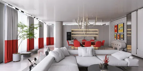 Open concept loft apartment 