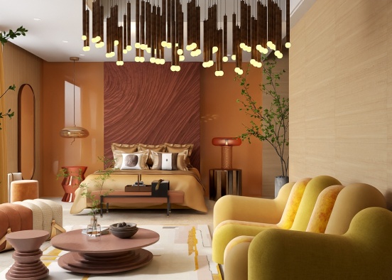 Luxury hotel room  Design Rendering