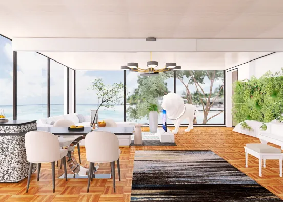 Seaside Villa Living Room 🏡🏖 Design Rendering