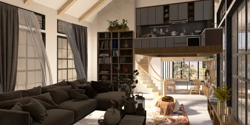 Habitación en marrón y crema
