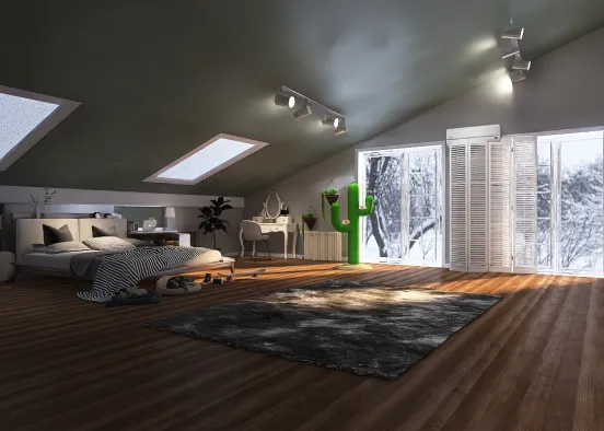 Cozy and space room Design Rendering