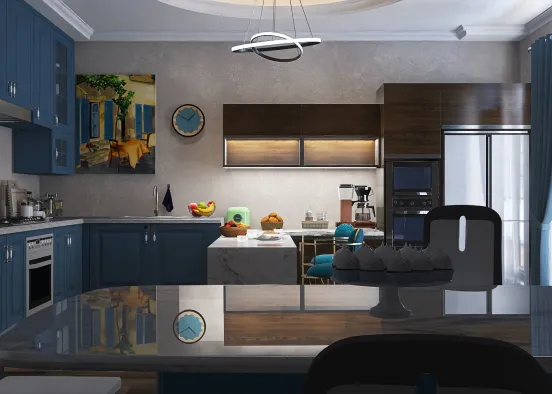 Early morning Kitchen Design Rendering