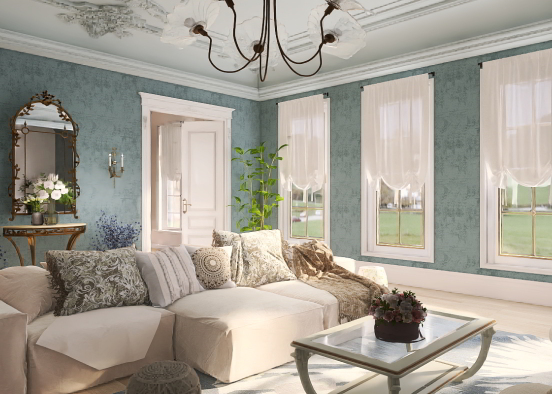 Simple French Country  Design Rendering