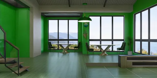 Green dining room