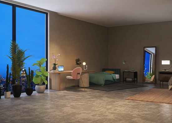 Shared bedroom/apartment Design Rendering