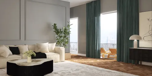 Living room with balcony 