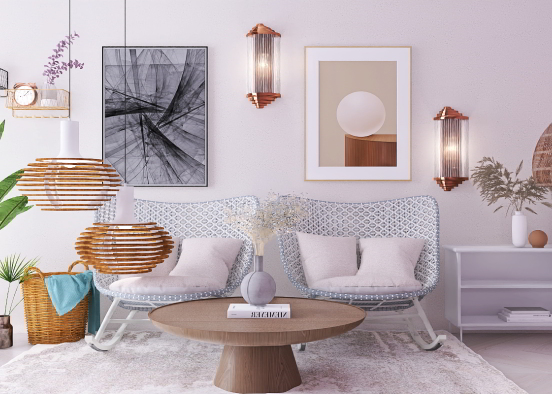 Japandi living room 💡 Design Rendering