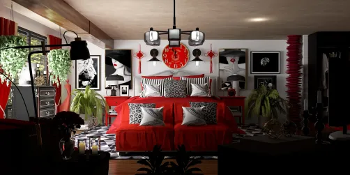 Master Bedroom in ♥️ red